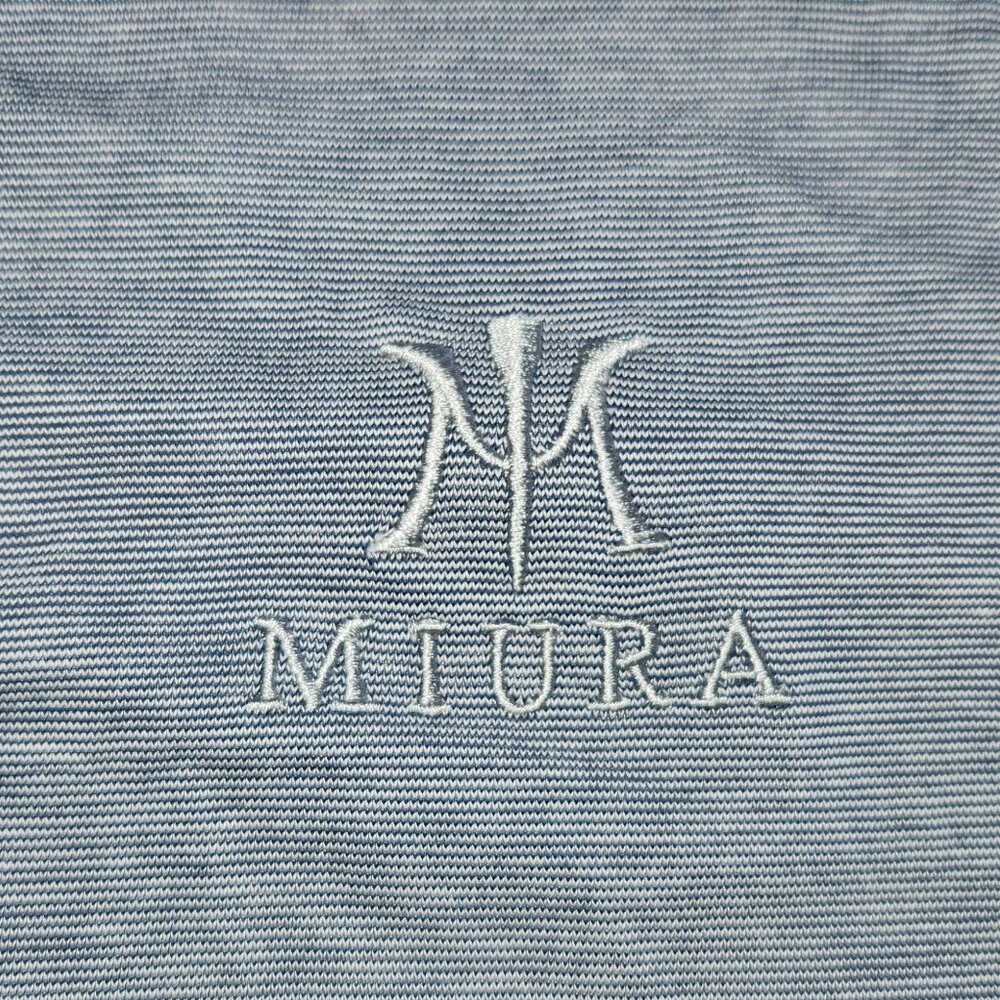 Miura Linksoul Light Blue Striped Polo Shirt - Picture 2 of 3